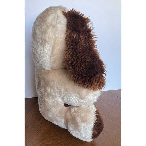 MTY Internationa Made Taiwan Dog Plush Stuffed Beige Brown Bow Long Ears 14" - Picture 6 of 10